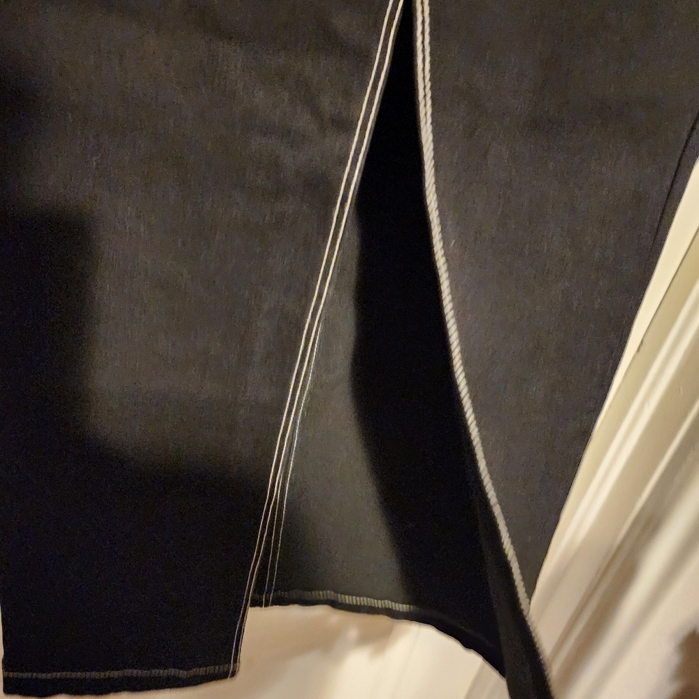 True Religion Black Denim Maxi Skirt Size 29 Nwt - Picture 4 of 7